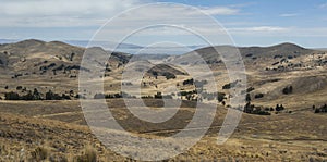 Along the road from San Pedro de Tiquina to Copacabana on the Titicaca lake, the largest highaltitude lake in the world 3808m photo